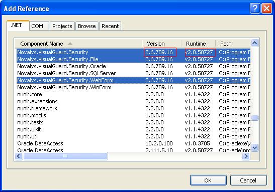 Add Visual Guard assemblies